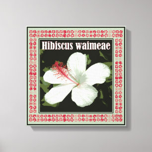 Hibiscus Waimeae Square Canvas Afdruk