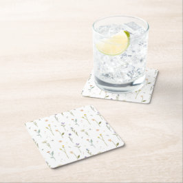 Hibiscus Waterverf Botanisch Bloeiend Naadloos Kartonnen Onderzetters