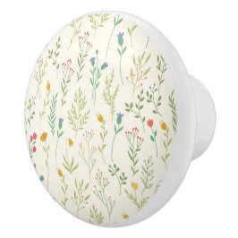 Hibiscus Waterverf Botanisch Bloeiend Naadloos Keramische Knop