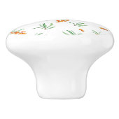 Hibiscus Waterverf Botanisch Bloeiend Naadloos Keramische Knop (Zijkant)