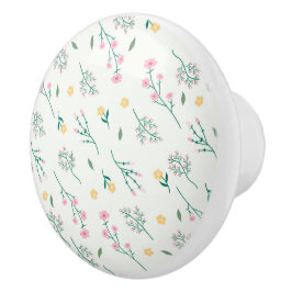 Hibiscus Waterverf Botanisch Bloeiend Naadloos Keramische Knop