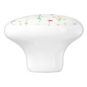 Hibiscus Waterverf Botanisch Bloeiend Naadloos Keramische Knop (Zijkant)