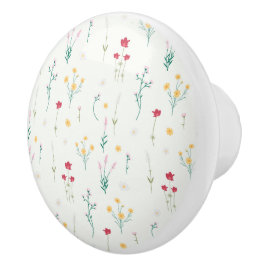 Hibiscus Waterverf Botanisch Bloeiend Naadloos Keramische Knop