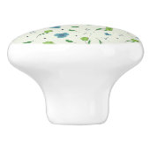 Hibiscus Waterverf Botanisch Bloeiend Naadloos Keramische Knop (Zijkant)