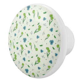 Hibiscus Waterverf Botanisch Bloeiend Naadloos Keramische Knop