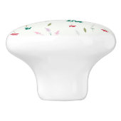 Hibiscus Waterverf Botanisch Bloeiend Naadloos Keramische Knop (Zijkant)