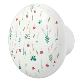 Hibiscus Waterverf Botanisch Bloeiend Naadloos Keramische Knop