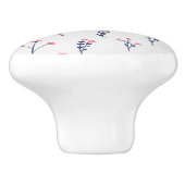 Hibiscus Waterverf Botanisch Bloeiend Naadloos Keramische Knop (Zijkant)