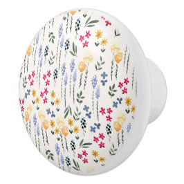 Hibiscus Waterverf Botanisch Bloeiend Naadloos Keramische Knop