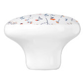 Hibiscus Waterverf Botanisch Bloeiend Naadloos Keramische Knop (Zijkant)