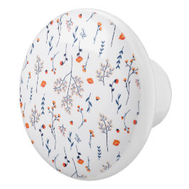 Hibiscus Waterverf Botanisch Bloeiend Naadloos Keramische Knop