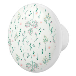 Hibiscus Waterverf Botanisch Bloeiend Naadloos Keramische Knop