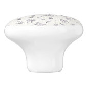 Hibiscus Waterverf Botanisch Bloeiend Naadloos Keramische Knop (Zijkant)