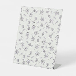 Hibiscus Waterverf Botanisch Bloeiend Naadloos Reclamebord Met Voetstuk