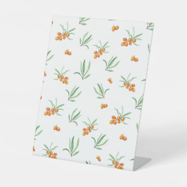 Hibiscus Waterverf Botanisch Bloeiend Naadloos Reclamebord Met Voetstuk