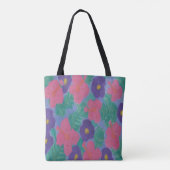 Hibiscus Waterverf Canvas tas (Achterkant)