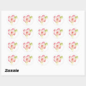 Hibiscus Waterverf Sticker (Vel)