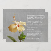 Hibiscus Wedding Invitations Kaart (Voorkant / Achterkant)