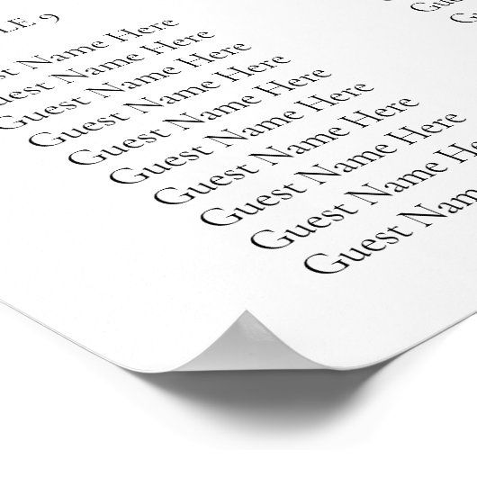 Hibiscus Wedding Poster zitplaatsen grafieken (Hoek)