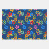 Hibiscus Wrapping Paper Flat Sheet Set van 3 (Voorkant 2)