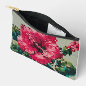 Hibiscus zachte pastelbloem pixel art etui (Open)