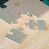 Hibiscus zachte pastelbloem pixel art legpuzzel (Zijkant)