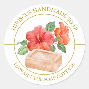 Hibiscus Zeep label