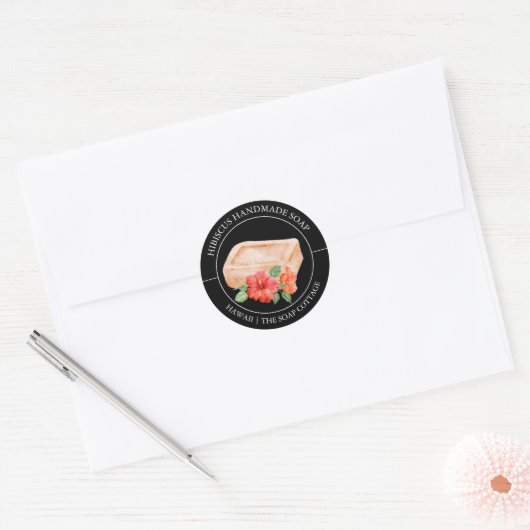 Hibiscus zeep label (Envelop)