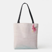 Hibiscus Zeesterren Strand Tote Bag (Achterkant)