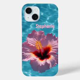 Hibiscus zomer iPhone 15 case