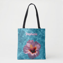 Hibiscus zomer tote bag