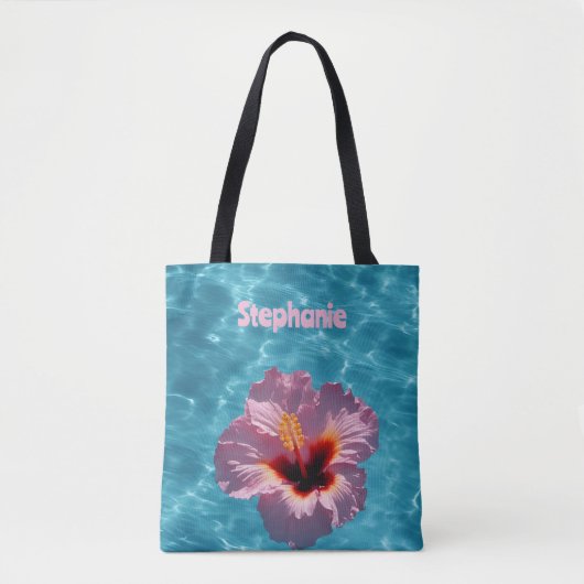 Hibiscus zomer tote bag (Voorkant)
