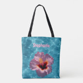 Hibiscus zomer tote bag (Achterkant)