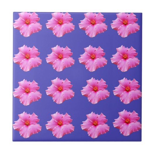 Hibiscus Zomerbries,_ Tegeltje (Voorkant)