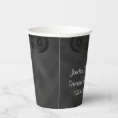 Hibiscus Zwart Bloemen Bewaar de datum Koelkast Ma Papieren Bekers (Rechts)