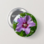 Hibiscusbadge Ronde Button 5,7 Cm (Voorkant /achterkant)