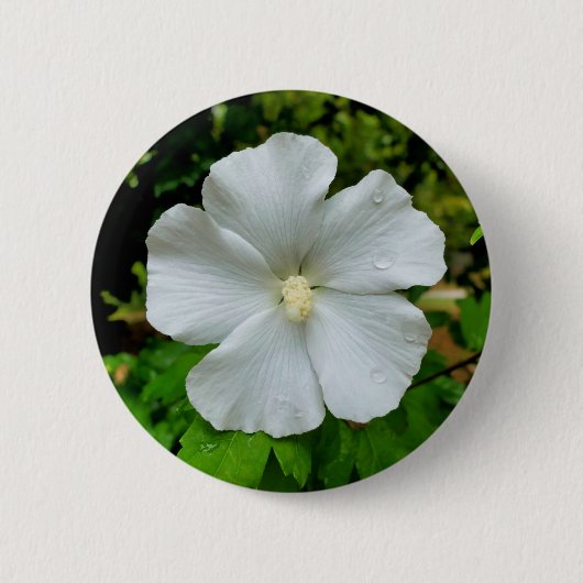 Hibiscusbadge Ronde Button 5,7 Cm (Voorkant)
