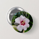 Hibiscusbadge Ronde Button 5,7 Cm (Voorkant /achterkant)