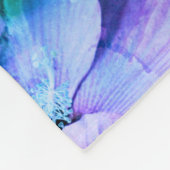 Hibiscusbloem Abstract gestrest Fleece Deken (Hoek)