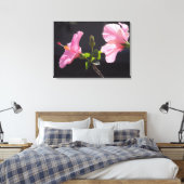 Hibiscusbloem in Profiel Canvas Afdruk (Insitu (Slaapkamer))