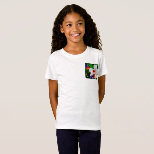 Hibiscusbloem met 2 Tiger Basic Donker T-shirt (Voorkant volledig)