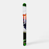 Hibiscusbloem met 2 Tiger Longwing vlinders iPhone 16 Hoesje (Linkerkant)