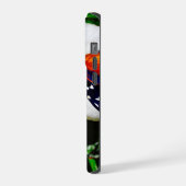 Hibiscusbloem met 2 Tiger Longwing vlinders iPhone Hoesje (Linkerkant)