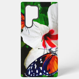 Hibiscusbloem met 2 Tiger Longwing vlinders Samsung Galaxy Hoesje