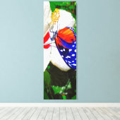 Hibiscusbloem met 2 tijger longwing vlinders canvas afdruk (Insitu (Houten vloer))
