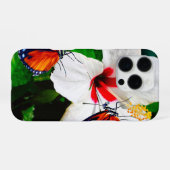 Hibiscusbloem met 2 tijger longwing vlinders iPhone hoesje (Achterkant horizontaal)