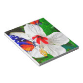 Hibiscusbloem met 2 tijger longwing vlinders notitieblok (Schuin)