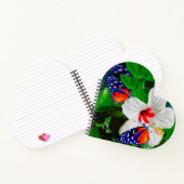 Hibiscusbloem met 2 tijger longwing vlinders notitieboek (Binnen)