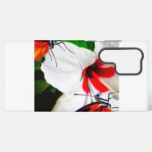 Hibiscusbloem met 2 tijger longwing vlinders samsung galaxy hoesje (Achterkant horizontaal)