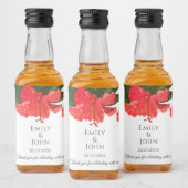 Hibiscusbloem Mini Flessen Etiketten (Flessen)